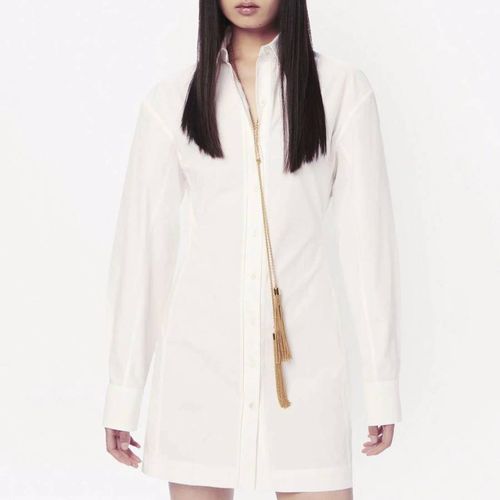White Fitted Shirt Mini Dress - Victoria Beckham - Modalova