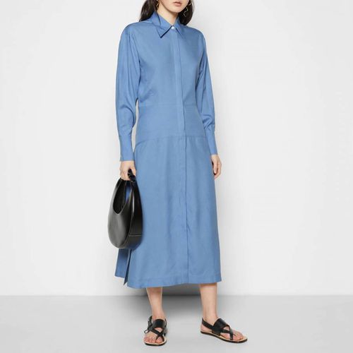 Blue Fluid Shirt Dress - Victoria Beckham - Modalova