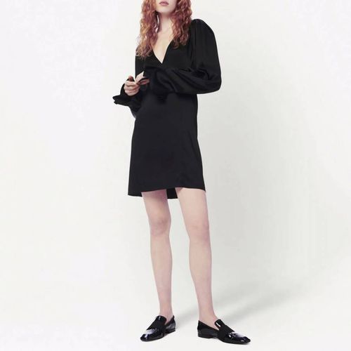 Draped Sleeve V Neck Mini Dress - Victoria Beckham - Modalova