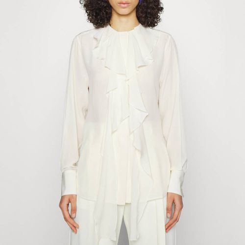 Vanilla Ruffle Neck Blouse - Victoria Beckham - Modalova