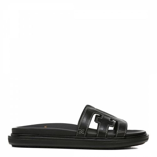 Black Valeri Leather Slide Sandals - Sam Edelman - Modalova