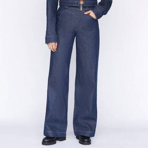 Dark Blue Wide Buckle Trouser - Frame Denim - Modalova