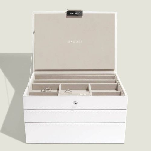 White Classic Jewellery Box - Stackers - Modalova