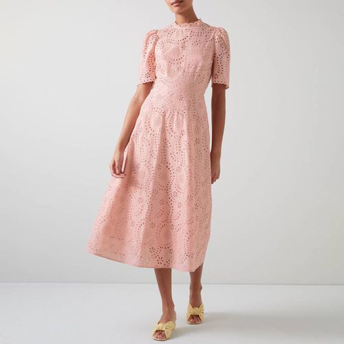 Pink Honor Cotton Midi Dress - L K Bennett - Modalova