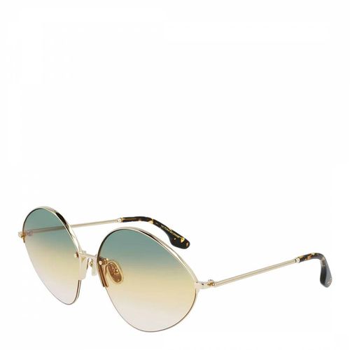 Women's Gold/Honey Green Sunglasses 64mm - Victoria Beckham - Modalova