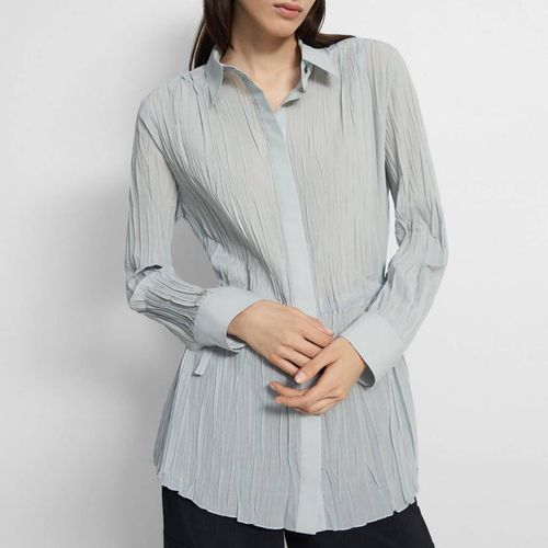 Light Grey Pleated Shirt - Theory - Modalova