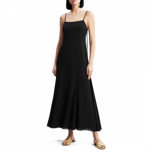 Black Strappy Godet Maxi Dress - Theory - Modalova