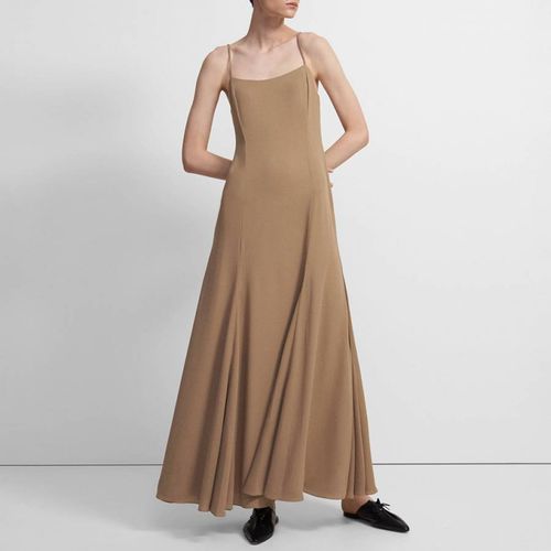 Camel Strappy Godet Maxi Dress - Theory - Modalova