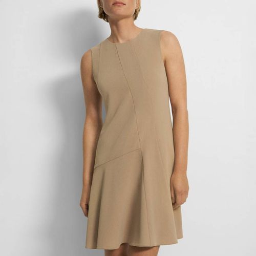 Camel Asymmetric A Line Dress - Theory - Modalova