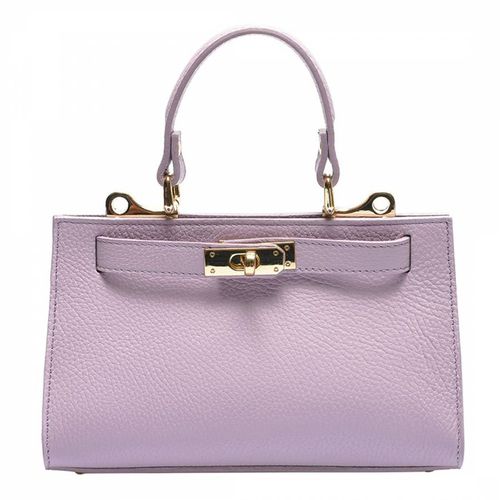 Lilac Leather Front Buckle Handbag - Isabella Rhea - Modalova