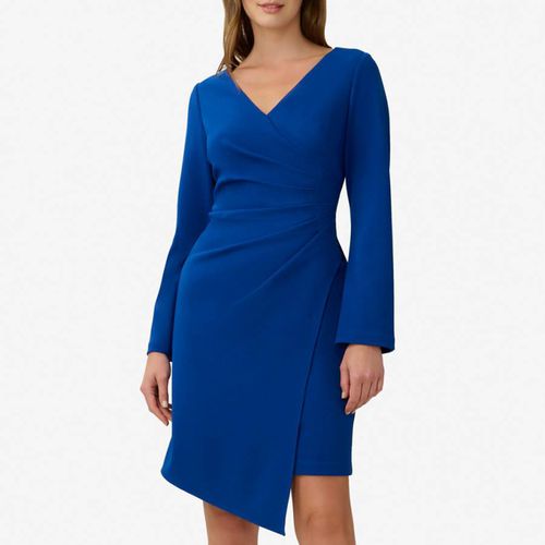 Blue Asymmetric Wrap Dress - Adrianna Papell - Modalova