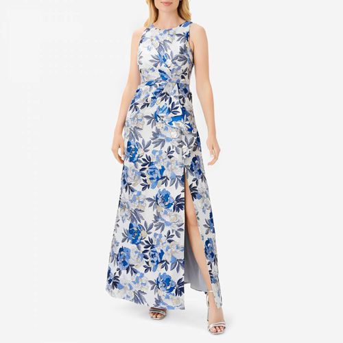 Blue Halter Neck Gown - Adrianna Papell - Modalova