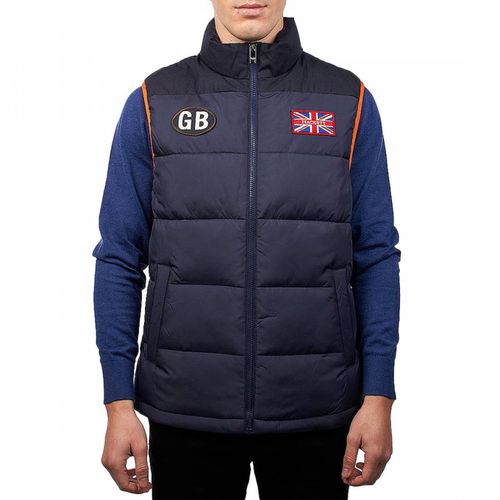 Navy Patch Logo Gilet - Hackett London - Modalova