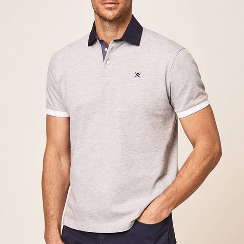 Contrast Collar Cotton Polo Shirt - Hackett London - Modalova