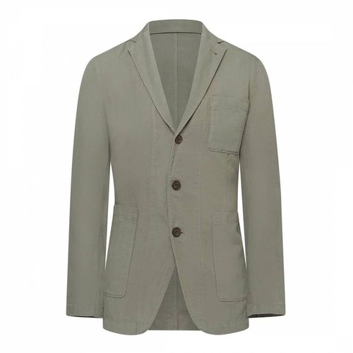 Olive Tailored Cotton Blend Jacket - Hackett London - Modalova