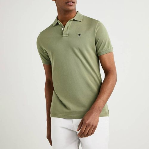 Sage Short Sleeve Cotton Polo Shirt - Hackett London - Modalova