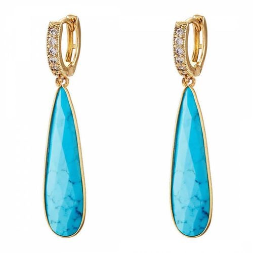 K Turquoise Drop Earrings - Chloe Collection by Liv Oliver - Modalova