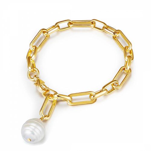 Gold Chain Shell Pearl Bracelet - Perldor - Modalova