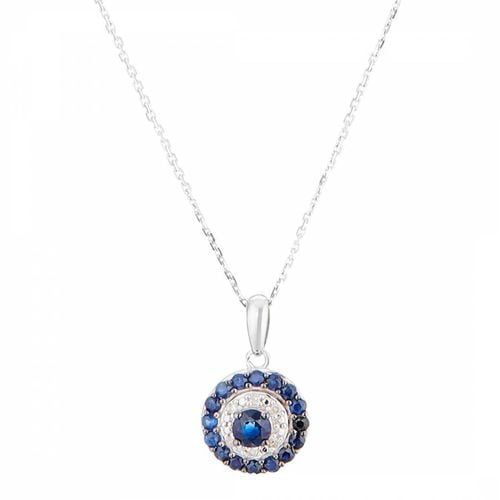 White Gold 'Lukana' Sapphire Pendant Necklace - Artisan Joaillier - Modalova