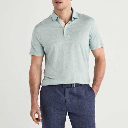 Grey Regular Linen Polo Shirt - Hackett London - Modalova