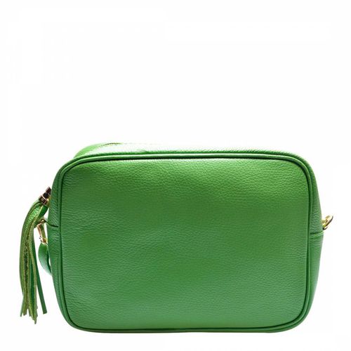 Green Italian Leather Shoulder Bag - Carla Ferreri - Modalova