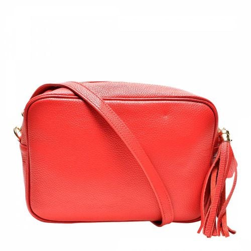 Red Italian Leather Shoulder Bag - Carla Ferreri - Modalova