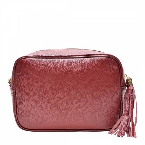 Red Italian Leather Shoulder Bag - Carla Ferreri - Modalova