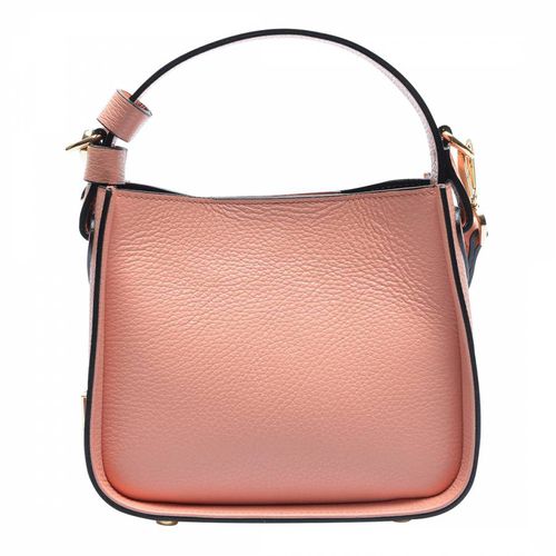 Pink Italian Leather Top Handle Bag - Carla Ferreri - Modalova