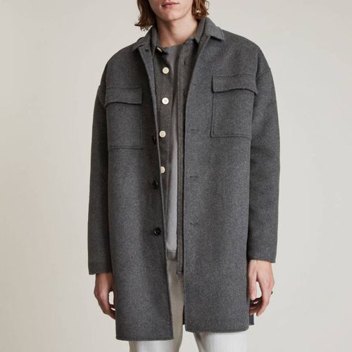 Charcoal Ark Wool Blend Coat - AllSaints - Modalova