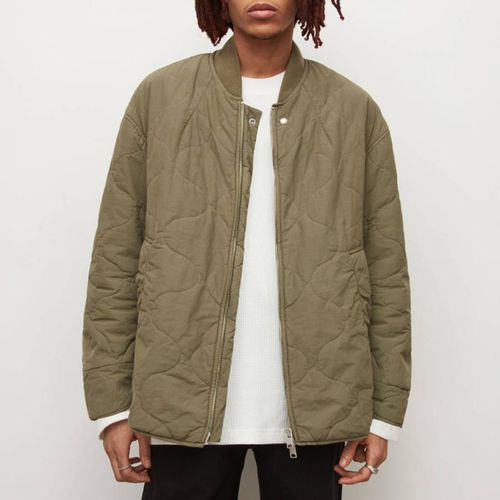 Khaki Jiro Quilted Cotton Blend Jacket - AllSaints - Modalova