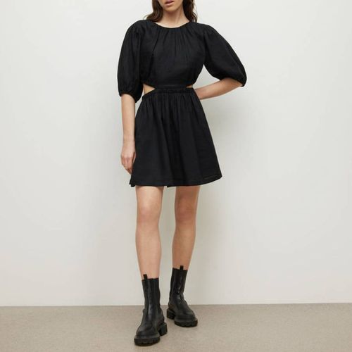 Black Colette Cut Out Linen Dress - AllSaints - Modalova