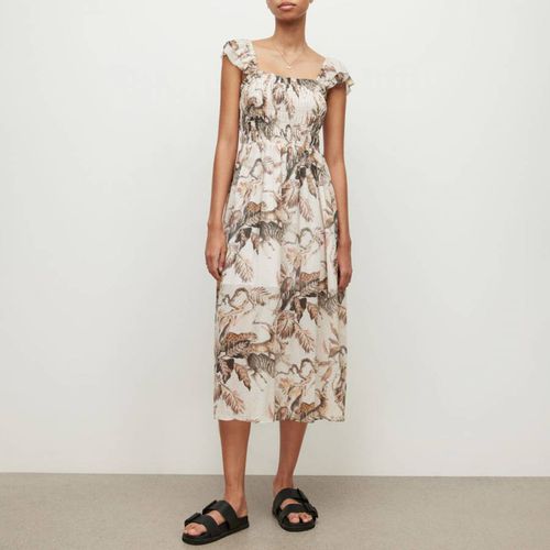 Ecru Mali Floral Midi Dress - AllSaints - Modalova