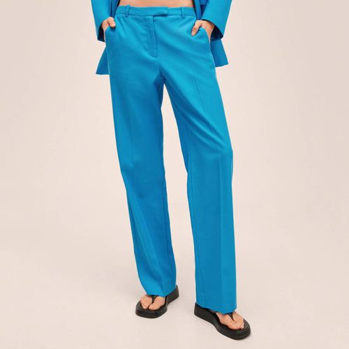 Blue Straight Suit Trousers - Mango - Modalova