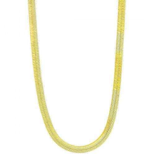K Gold Flat Chain Necklace - Stephen Oliver - Modalova