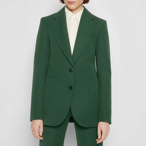 Green Wool Fitted Jacket - Victoria Beckham - Modalova