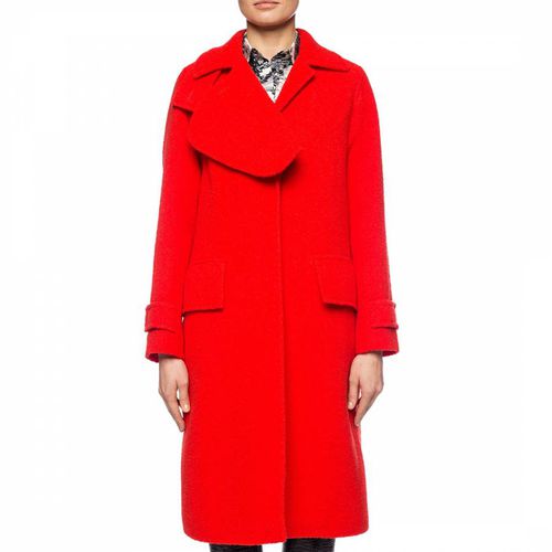 Red Wool Blend Flared Coat - Victoria Beckham - Modalova