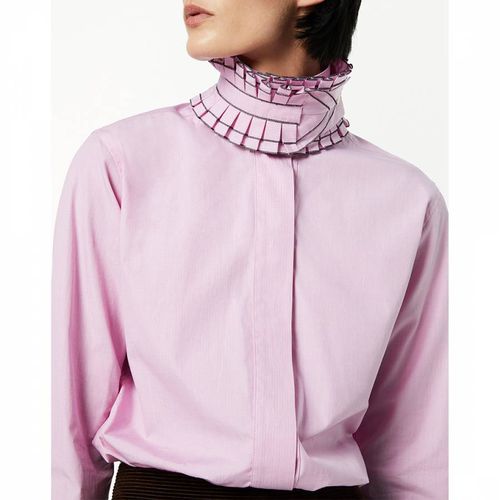 Cotton Long Sleeve Ruffle Shirt - Victoria Beckham - Modalova