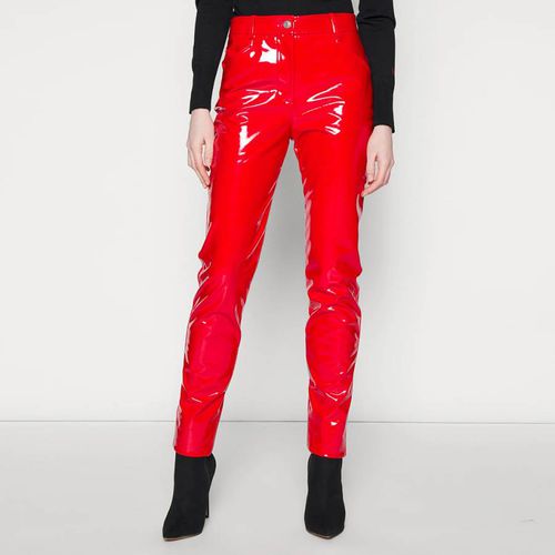 Red Skinny Mid Rise Trousers - Victoria Beckham - Modalova