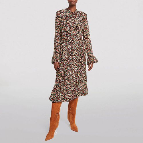 Long Sleeve Floral Print Dress - Victoria Beckham - Modalova