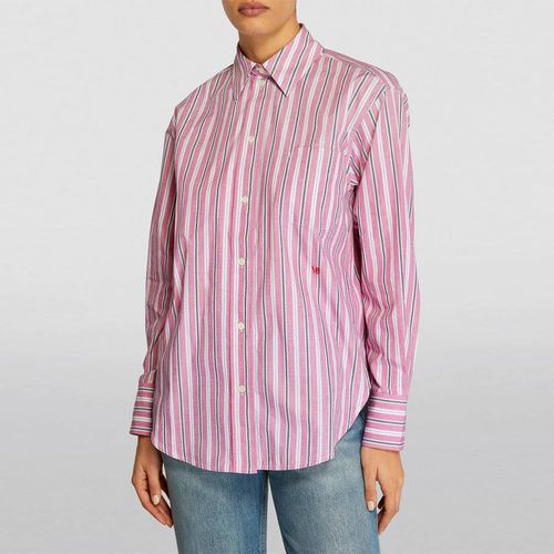 Pink Striped Long Sleeve Shirt - Victoria Beckham - Modalova