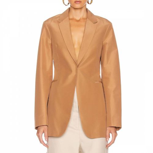 Tan Cotton Silk Blend Masculine Jacket - Victoria Beckham - Modalova