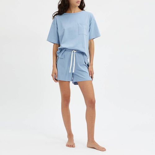 Steel Blue Cotton Pyjama Short Set - NÂ°Â· Eleven - Modalova