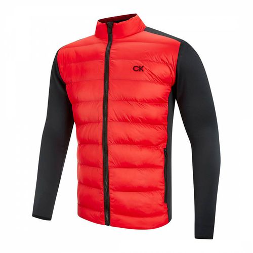 Red/Black Quilted Hybrid Jacket - Calvin Klein Golf - Modalova