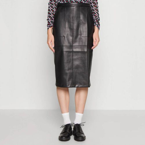 Black Crema Pleather Midi Skirt - Max&Co. - Modalova