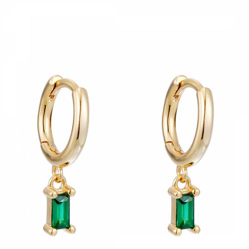 K Gold Emerald Bonite Earrings - MeMe London - Modalova