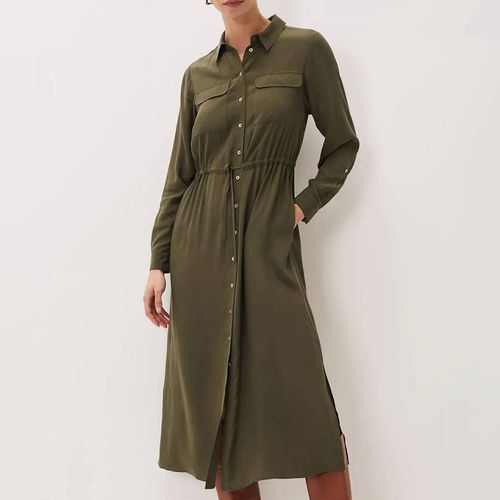 Khaki Tana Midi Shirt Dress - Phase Eight - Modalova