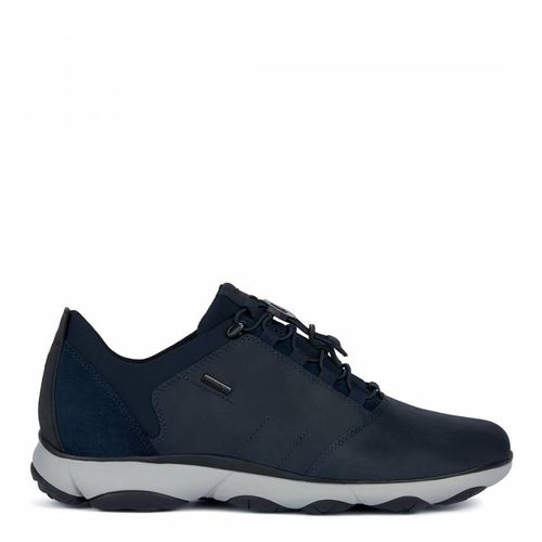 Navy Nebula Leather Trainers - Geox - Modalova