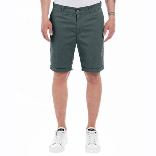 Grey Slim Fit Chino Shorts - Replay - Modalova