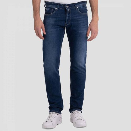 Dark Grover Straight Stretch Jeans - Replay - Modalova