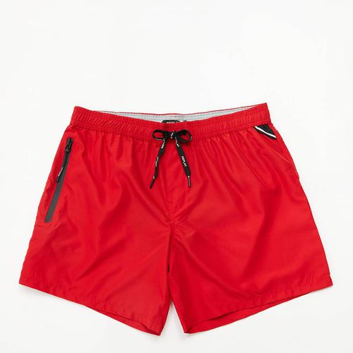Red Zipped Pocket Swim Shorts - Replay - Modalova